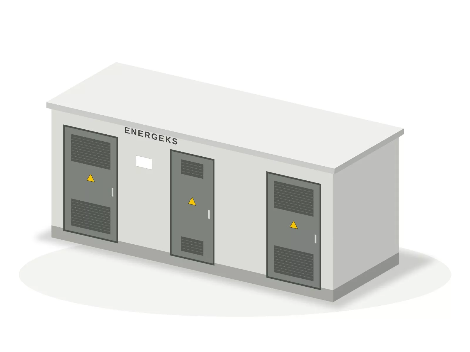 Widok: stacja transformatorowa dla e-mobilności Energeks 2 x 630 kVA, ENG-E2x630-15S-LPTT-08-K